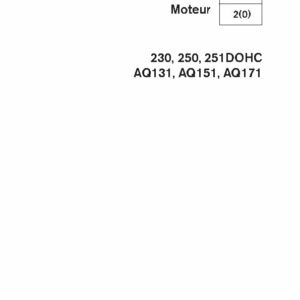 7732033 M.ATELIER 230-250-251 & 131-151-171 Moteur